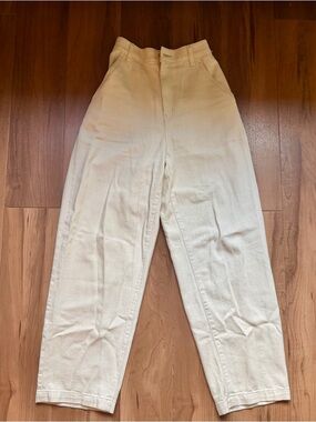 Muji High-Rise Cream Pants